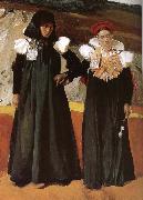 Joaquin Sorolla Two women wearing traditional costumes Aragon USA oil painting artist